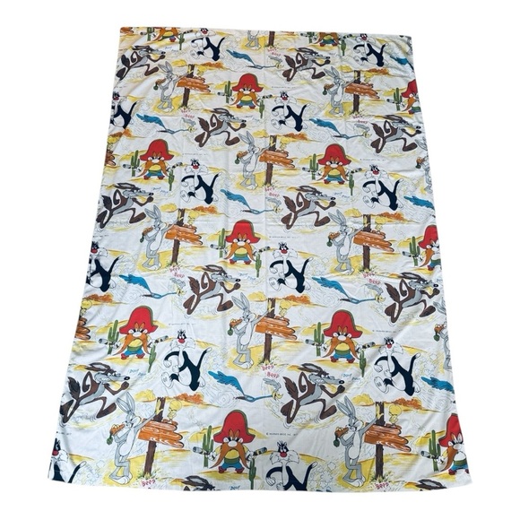 VTG 1977 Warner Bros. Inc Looney Tunes Flat Sheet Size: TWIN - Picture 4 of 6